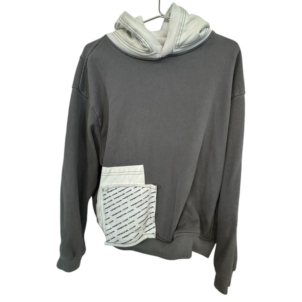 Gray BLIND No Plan Personal Code Designer Thick Streetwear Hoodie Men’s L
